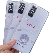 Suitable for Tecno Pova 2, Transparent Four-corner Anti-drop Mobile Phone Case