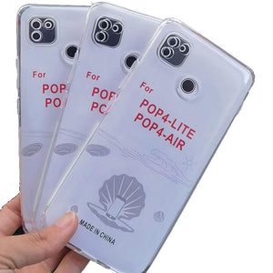 Suitable for Tecno Pop4 Lte, Transparent Four-corner Anti-drop Mobile Phone Case